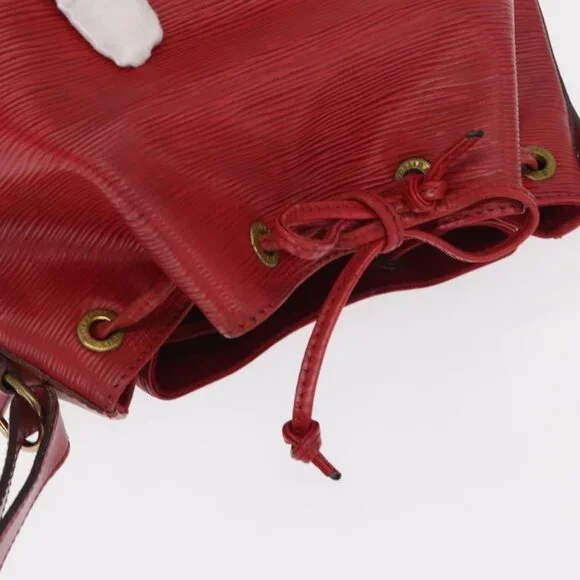 Authentic LOUIS VUITTON Epi Petit Noe Shoulder Bag Red M44107 LV - Picture 14 of 16